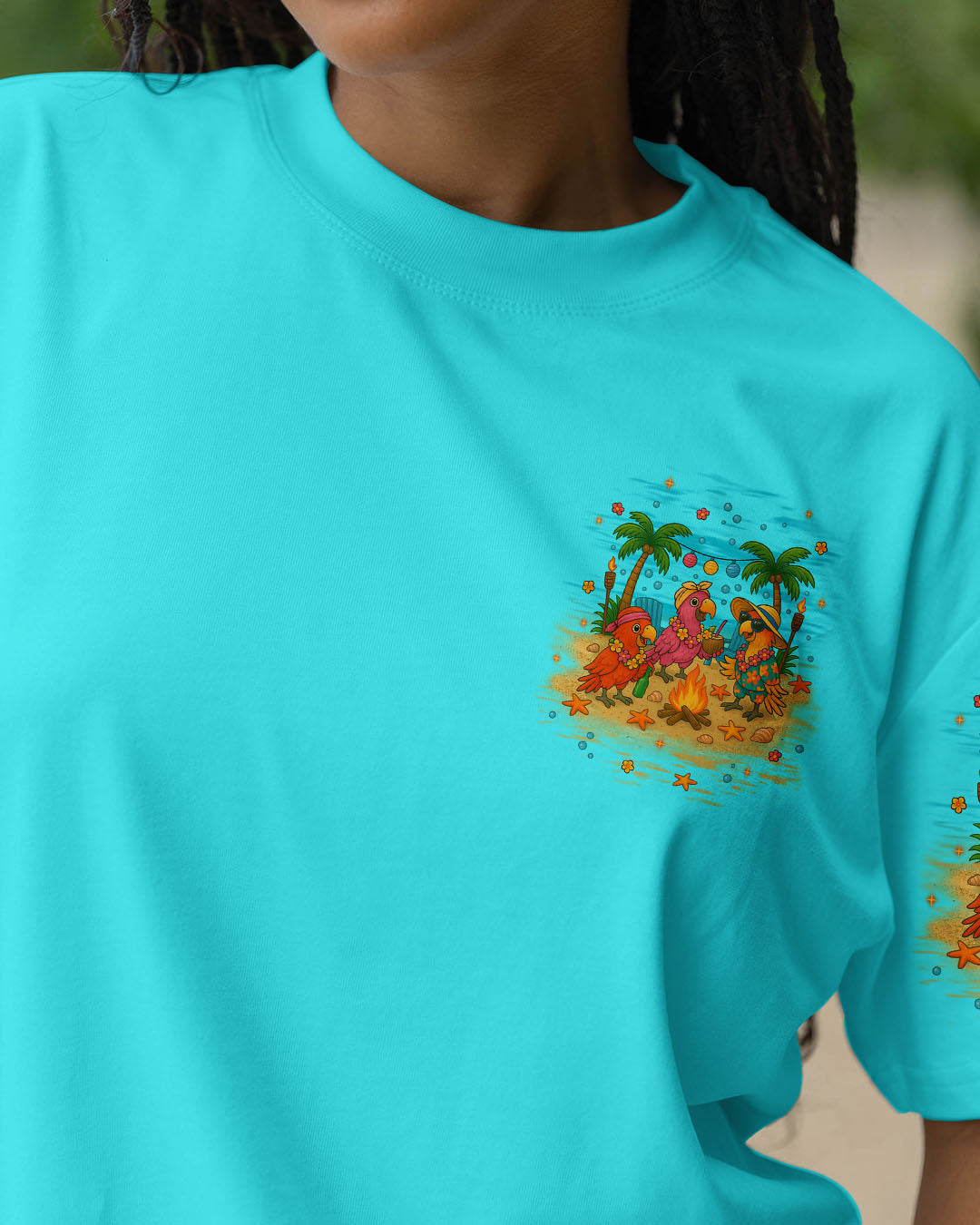 BLISSCORNERS BEACHES BOOZE BESTIES PARROT ALL OVER PRINT