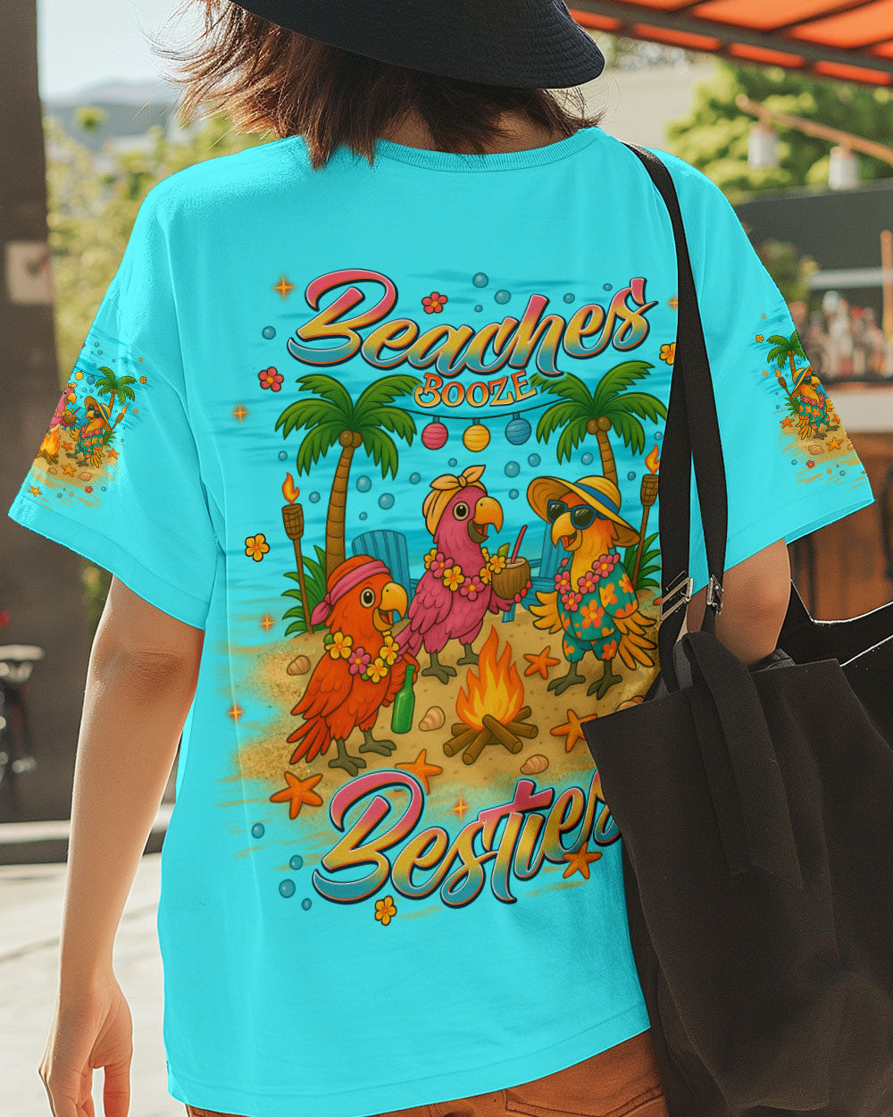 BLISSCORNERS BEACHES BOOZE BESTIES PARROT ALL OVER PRINT