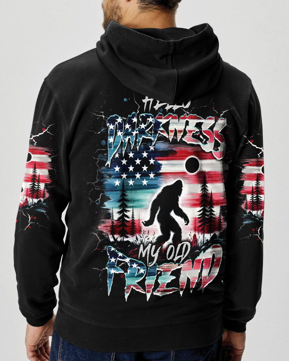 BLISSCORNERS HELLO DARKNESS MY OLD FRIEND BIGFOOT ALL OVER PRINT -  TLNT2710252