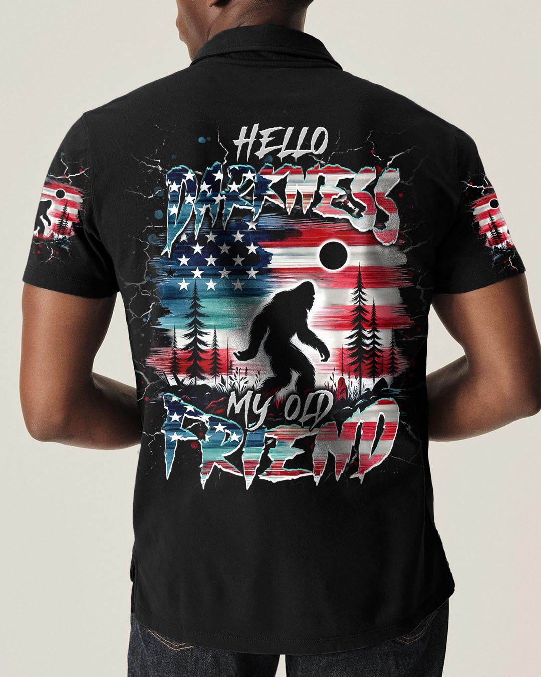 BLISSCORNERS HELLO DARKNESS MY OLD FRIEND BIGFOOT ALL OVER PRINT -  TLNT2710252