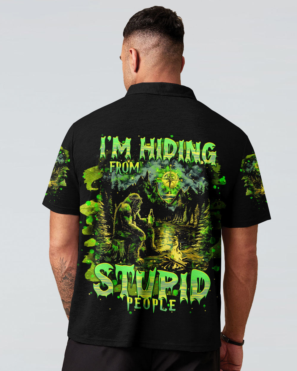 BLISSCORNERS I'M HIDING FROM STUPID PEOPLE BIGFOOT ALL OVER PRINT