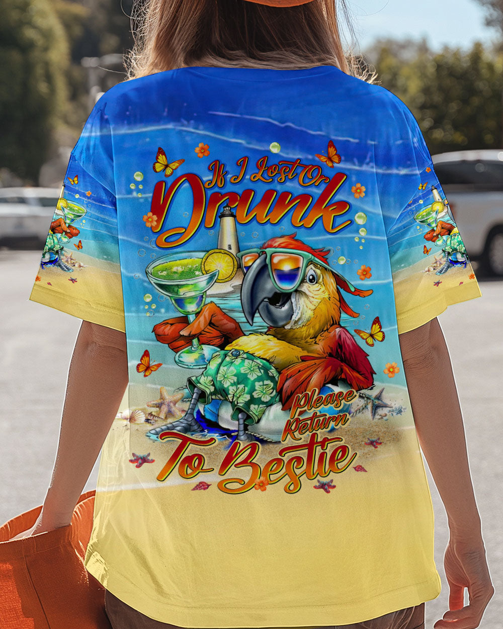 BLISSCORNERS IF LOST OR DRUNK PARROT ALL OVER PRINT