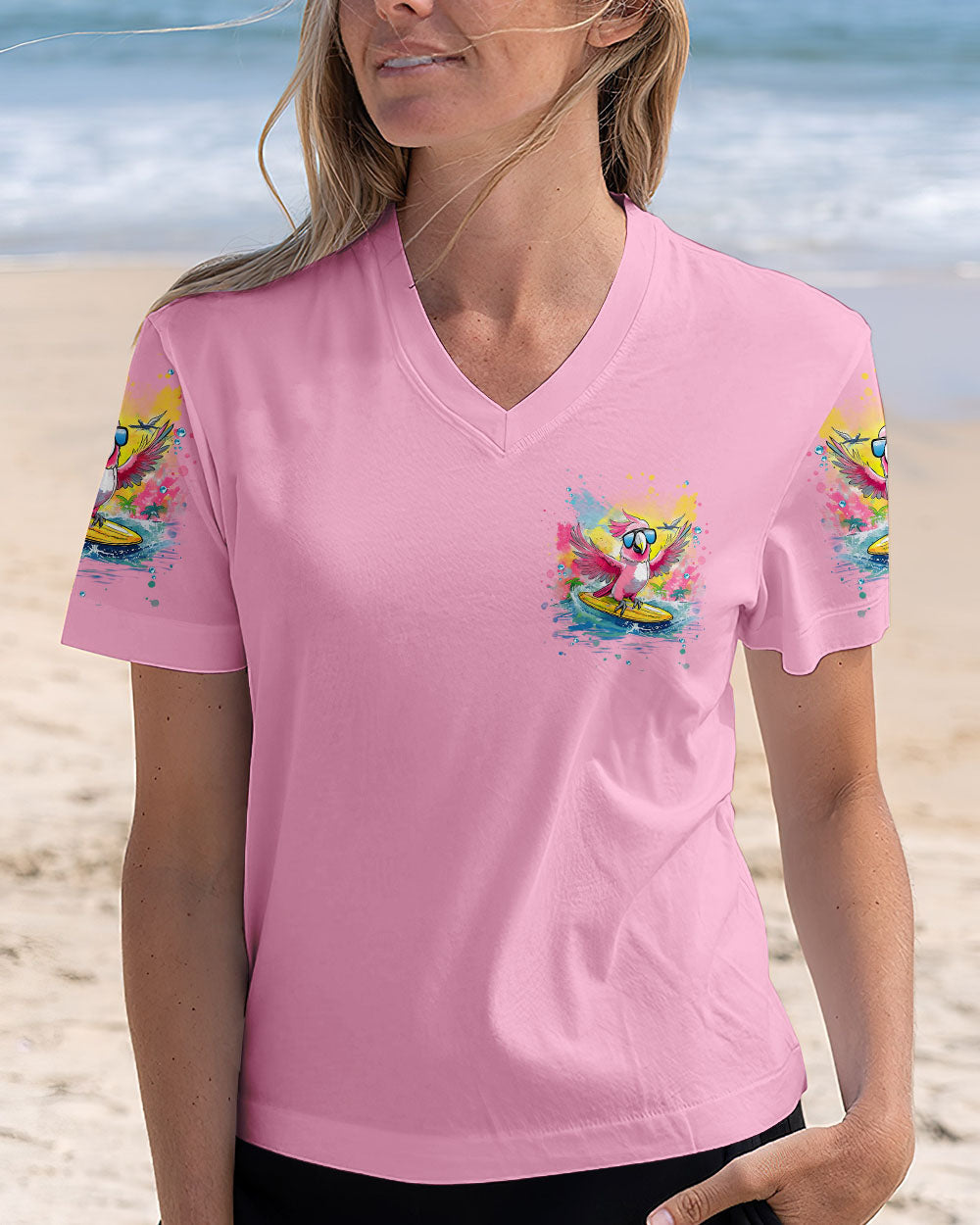 BLISSCORNERS SMELL THE SEA FEEL THE BREEZE PARROT ALL OVER PRINT