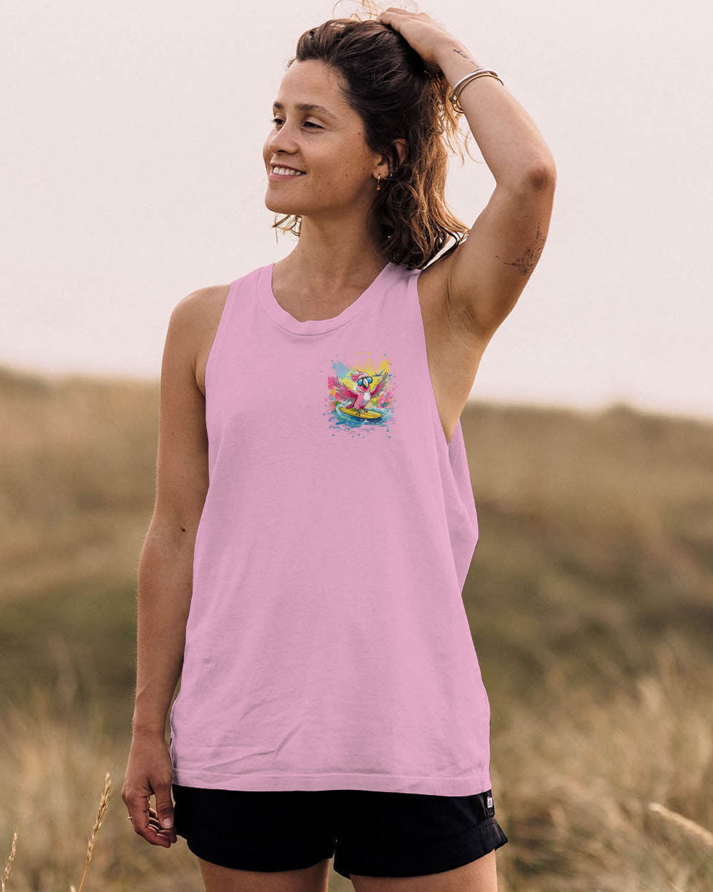 BLISSCORNERS SMELL THE SEA FEEL THE BREEZE PARROT ALL OVER PRINT