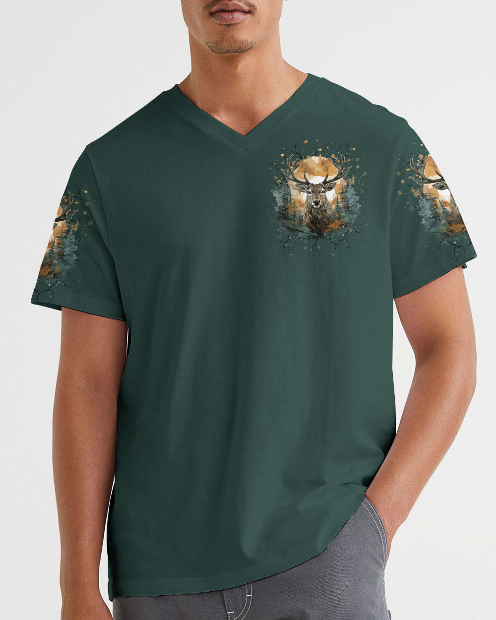 BLISSCORNERS BUCK AROUND AND FIND OUT DEER HUNTING ALL OVER PRINT