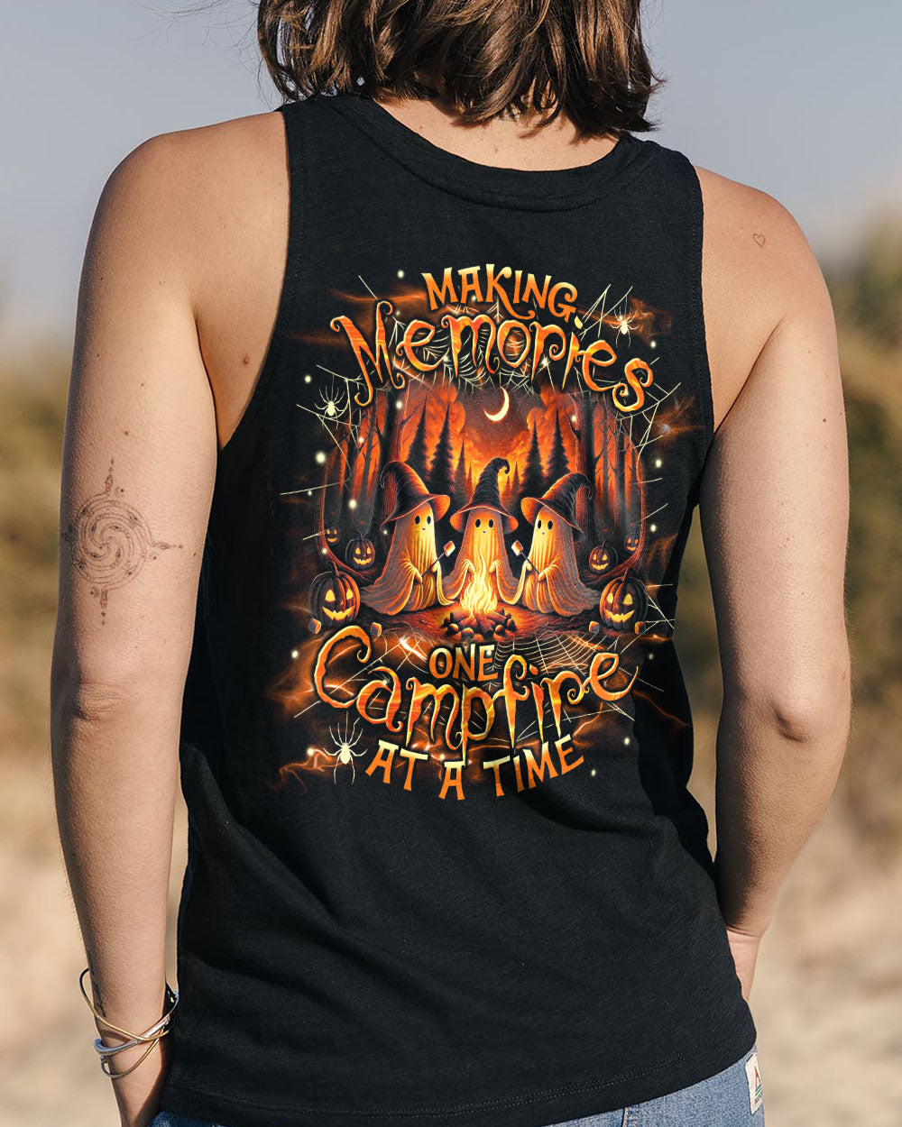 BLISSCORNERS MAKING MEMORIES ONE CAMPFIRE AT A TIME BOOS HALLOWEEN ALL OVER PRINT