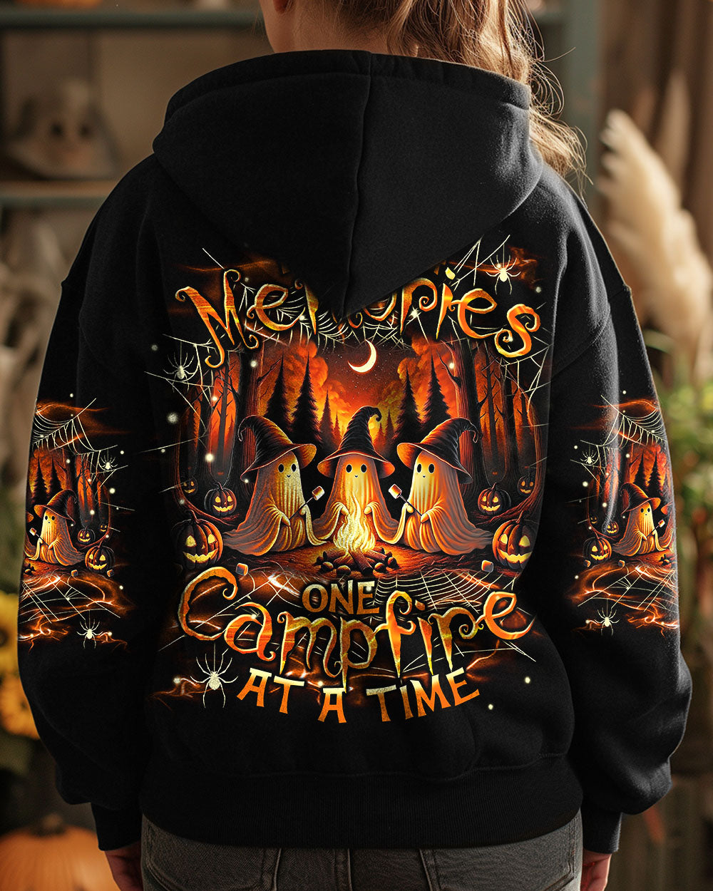 BLISSCORNERS MAKING MEMORIES ONE CAMPFIRE AT A TIME BOOS HALLOWEEN ALL OVER PRINT