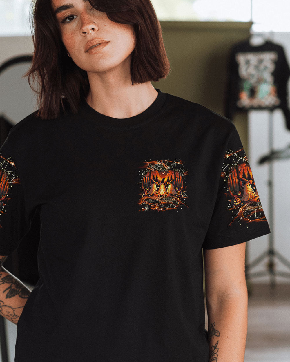 BLISSCORNERS MAKING MEMORIES ONE CAMPFIRE AT A TIME BOOS HALLOWEEN ALL OVER PRINT