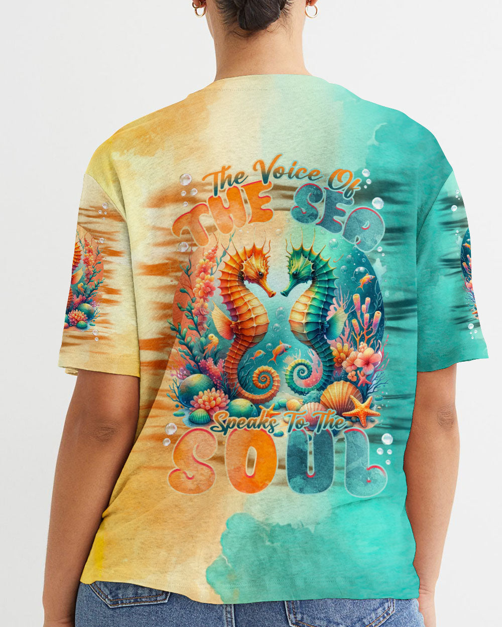 BLISSCORNERS THE VOICE OF THE SEA SPEAKS TO THE SOUL SEAHORSE ALL OVER PRINT