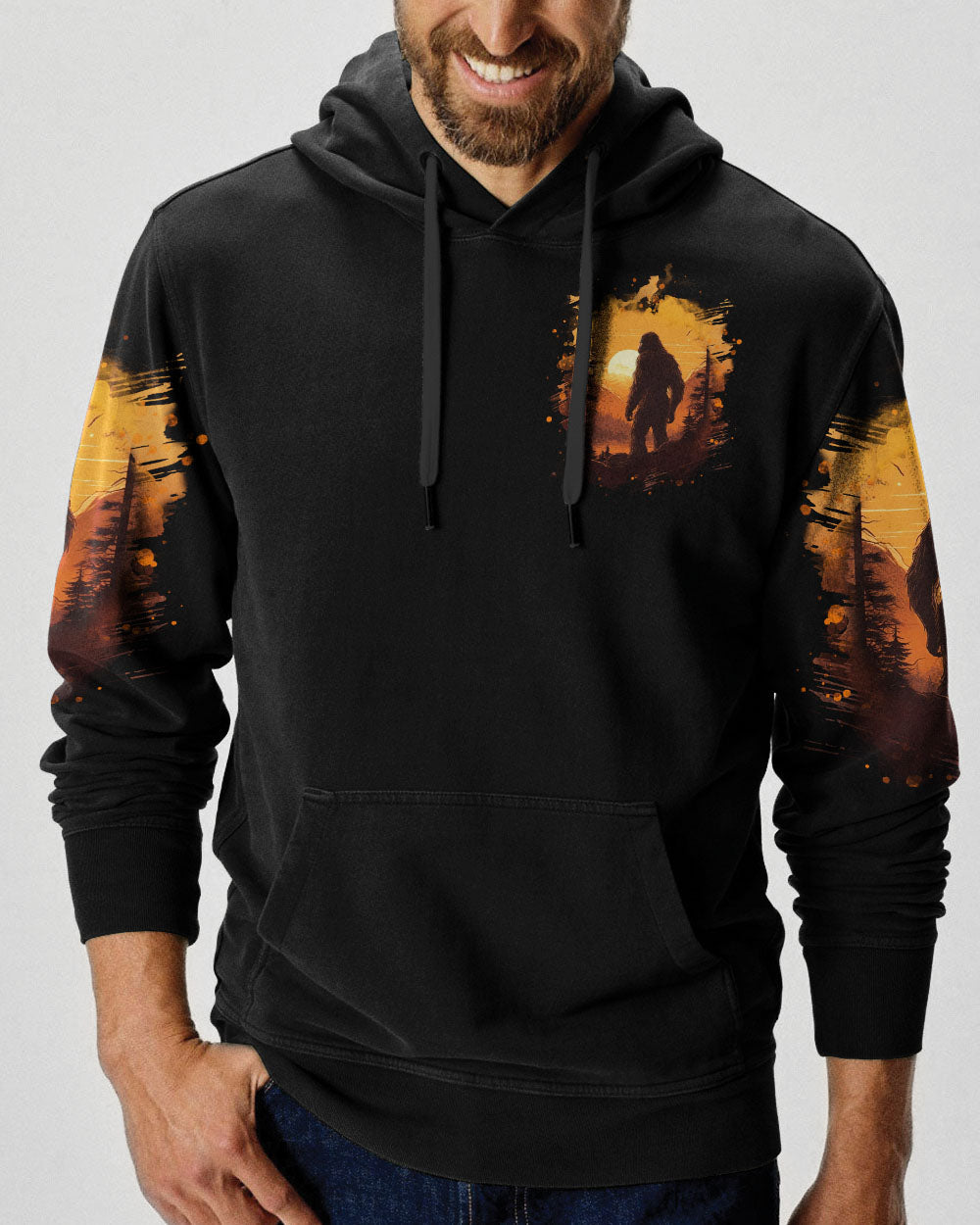 BLISSCORNERS NOT ALL WHO WANDER ARE LOST BIGFOOT ALL OVER PRINT