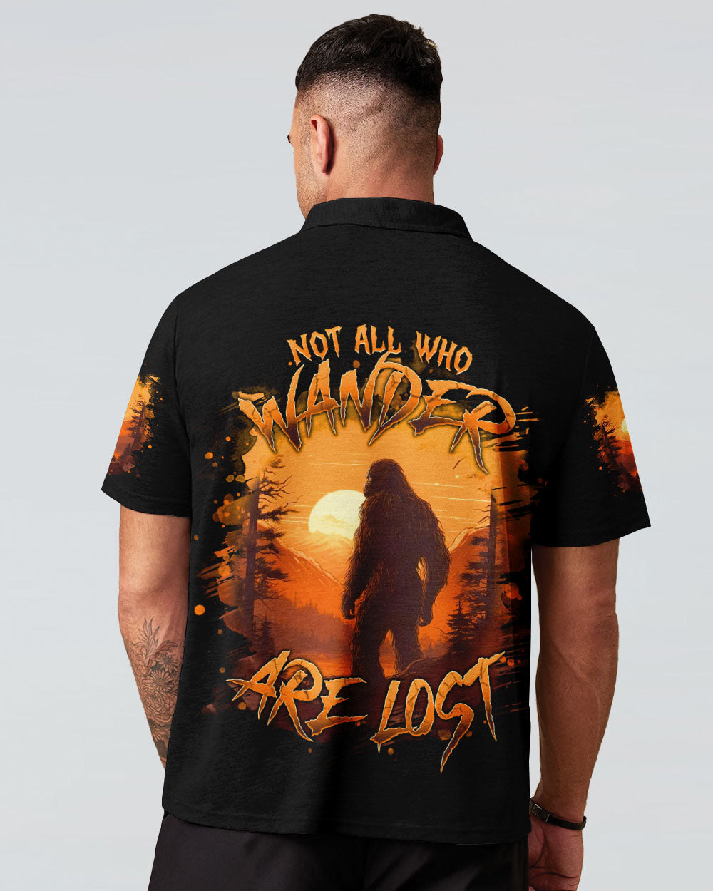 BLISSCORNERS NOT ALL WHO WANDER ARE LOST BIGFOOT ALL OVER PRINT