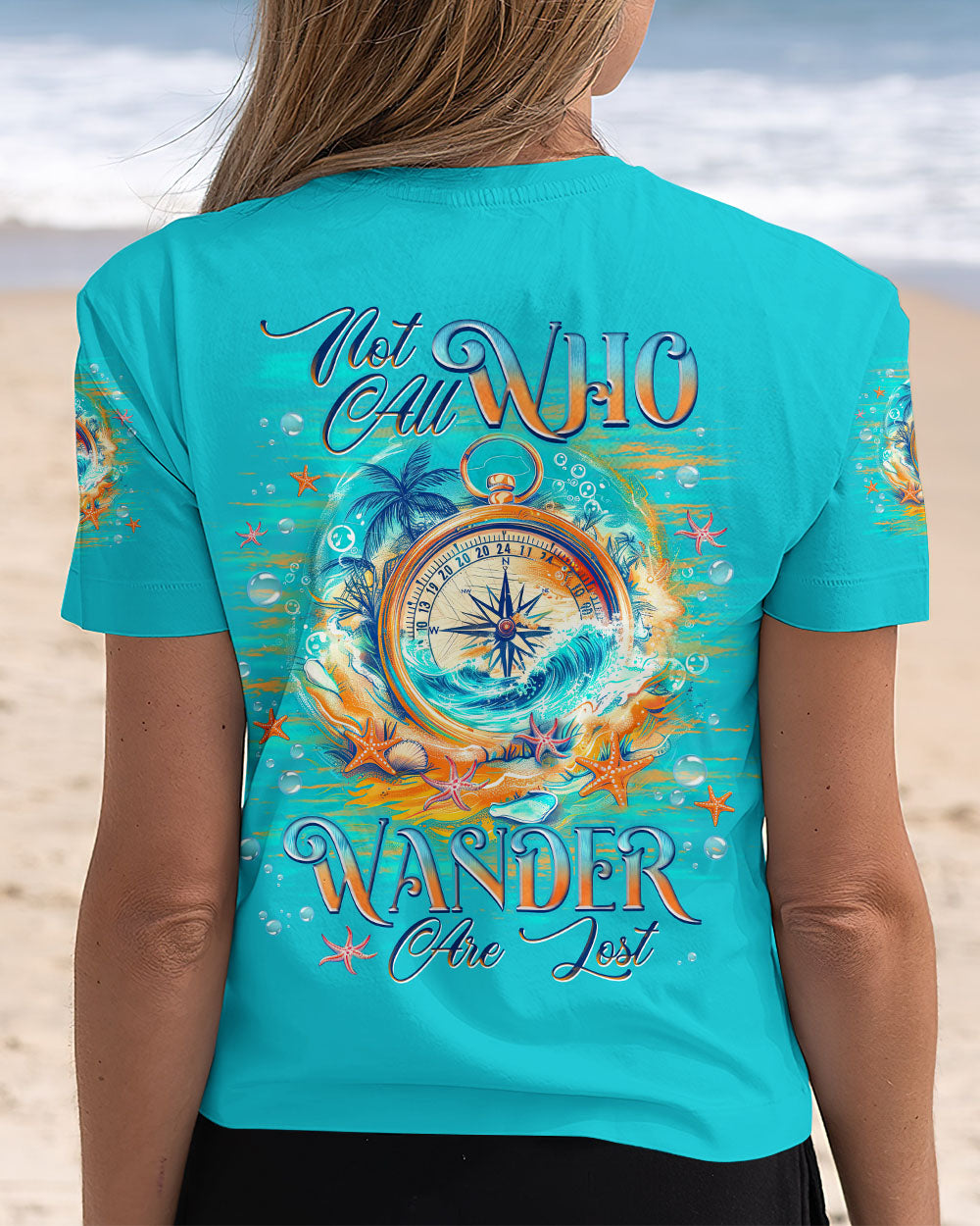 BLISSCORNERS NOT ALL WHO WANDER ARE LOST COMPASS ALL OVER PRINT