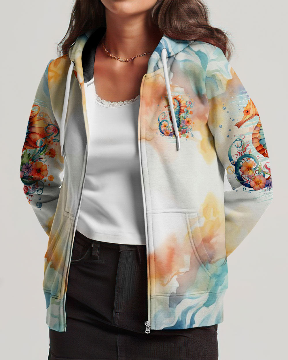 BLISSCORNERS SOME GIRLS ARE JUST BORN SEAHORSE ALL OVER PRINT