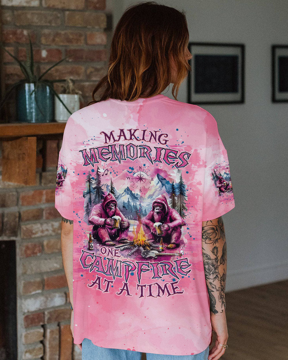 BLISSCORNERS MAKING MEMORIES ONE CAMPFIRE AT A TIME BIGFOOT  ALL OVER PRINT