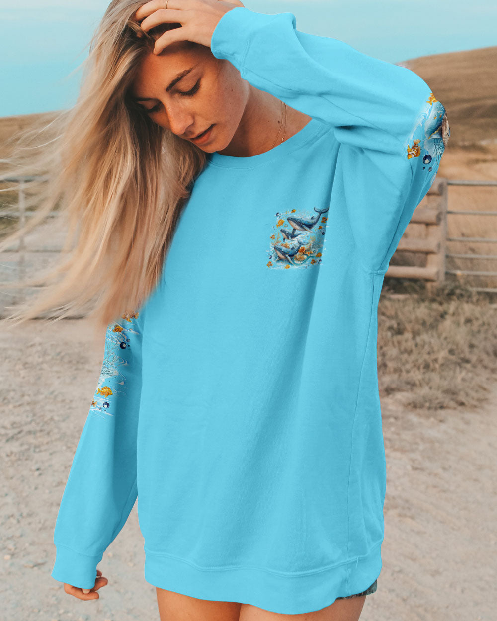 BLISSCORNERS EVERYTHING WHALE BE OKAY ALL OVER PRINT