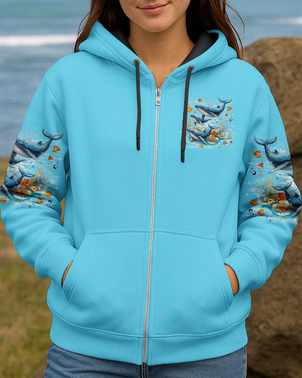 BLISSCORNERS EVERYTHING WHALE BE OKAY ALL OVER PRINT