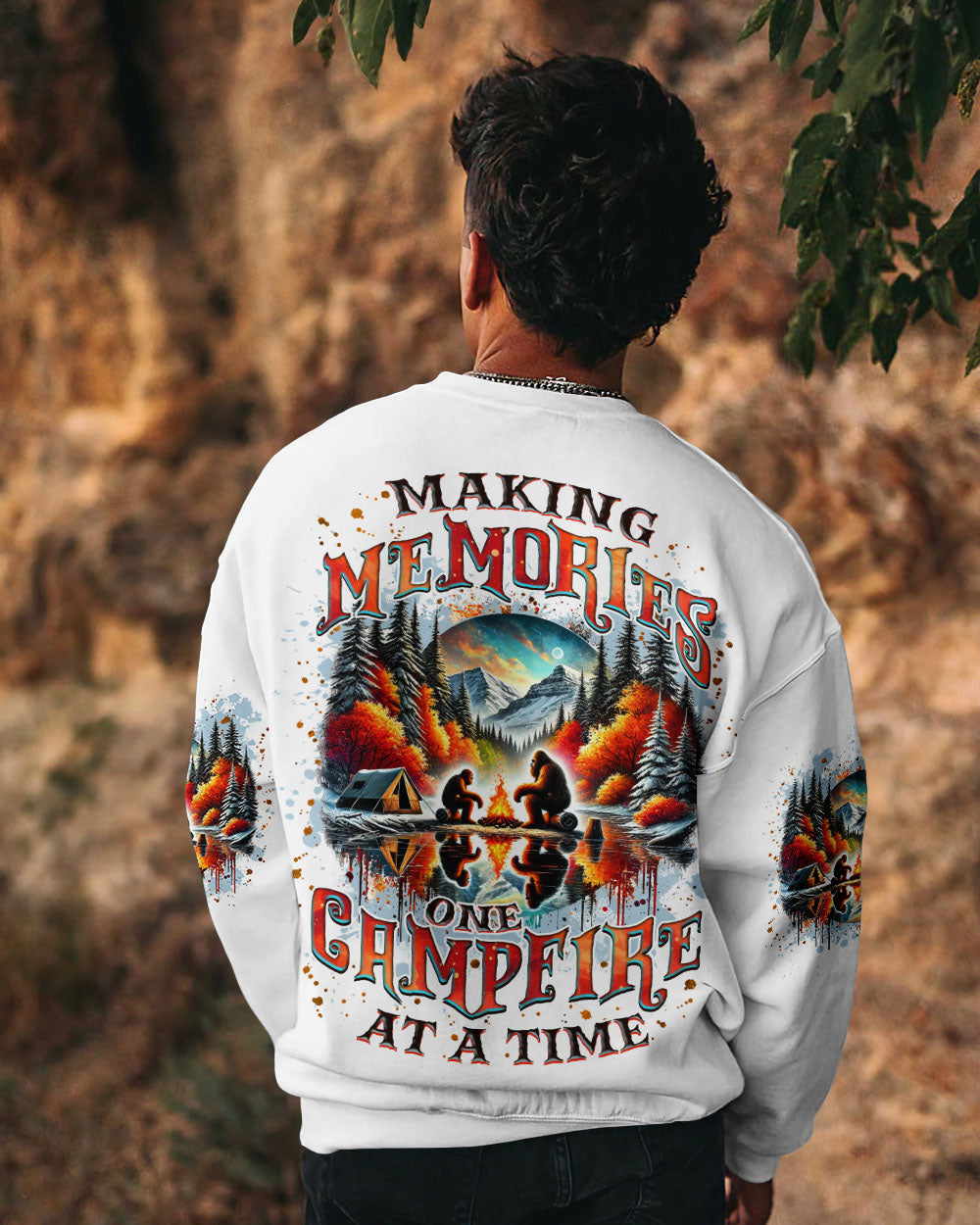 BLISSCORNERS MAKING MEMORIES ONE CAMPFIRE AT A TIME BIGFOOT ALL OVER PRINT