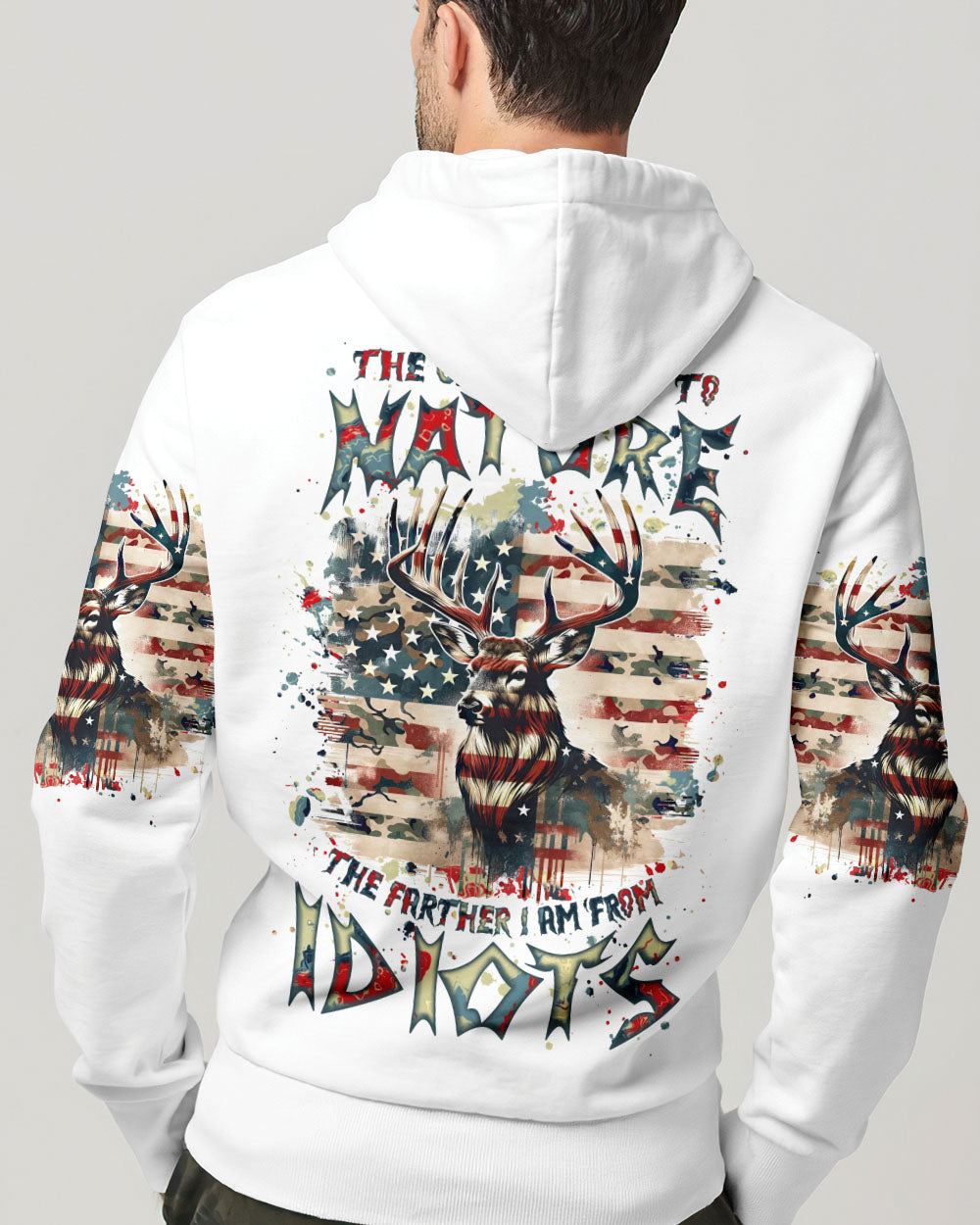 BLISSCORNERS THE CLOSER I GET TO NATURE DEER HUNTING ALL OVER PRINT