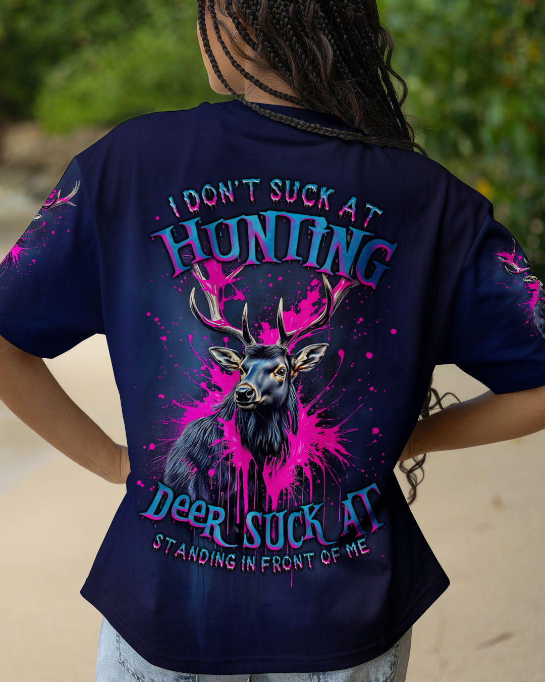BLISSCORNERS I DON'T SUCK AT HUNTING DEER ALL OVER PRINT