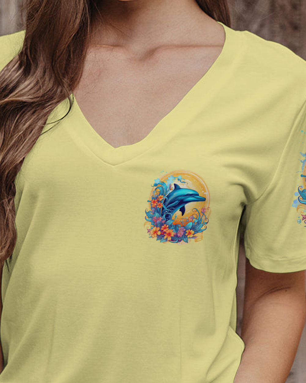 BLISSCORNERS SMELL THE SEA FEEL THE BREEZE DOLPHIN ALL OVER PRINT