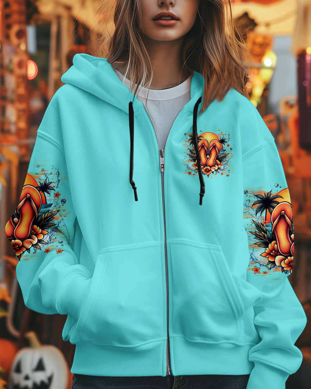 BLISSCORNERS LIFE IS BETTER IN FLIP-FLOPS AND SANDY TOES ALL OVER PRINT