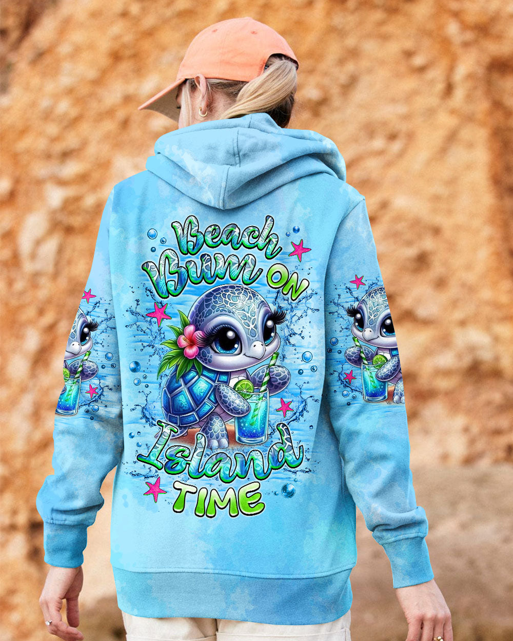 BLISSCORNERS BEACH BUM ON ISLAND TIME TURTLE ALL OVER PRINT