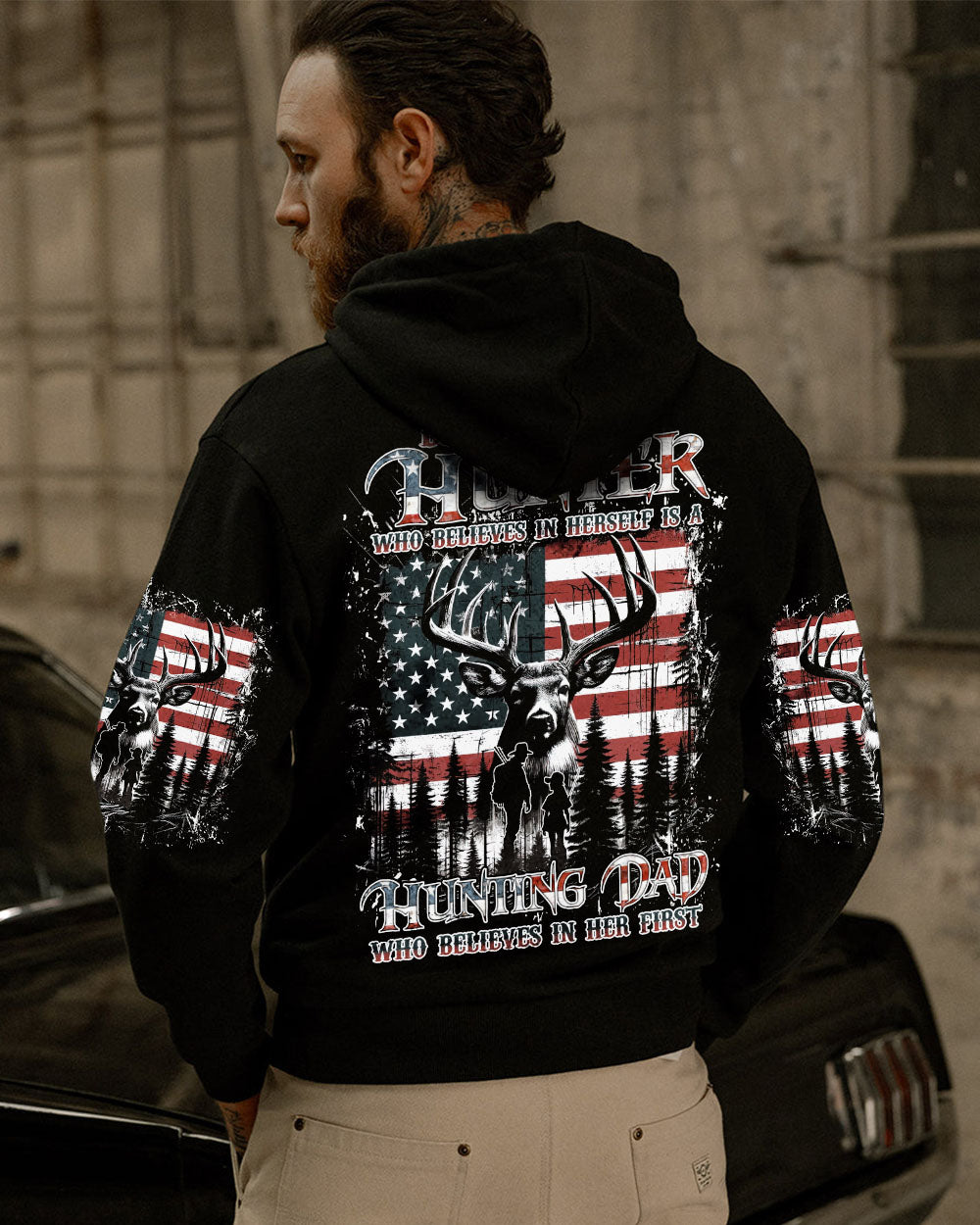 BLISSCORNERS BEHIND EVERY HUNTER HUNTING DEER ALL OVER PRINT