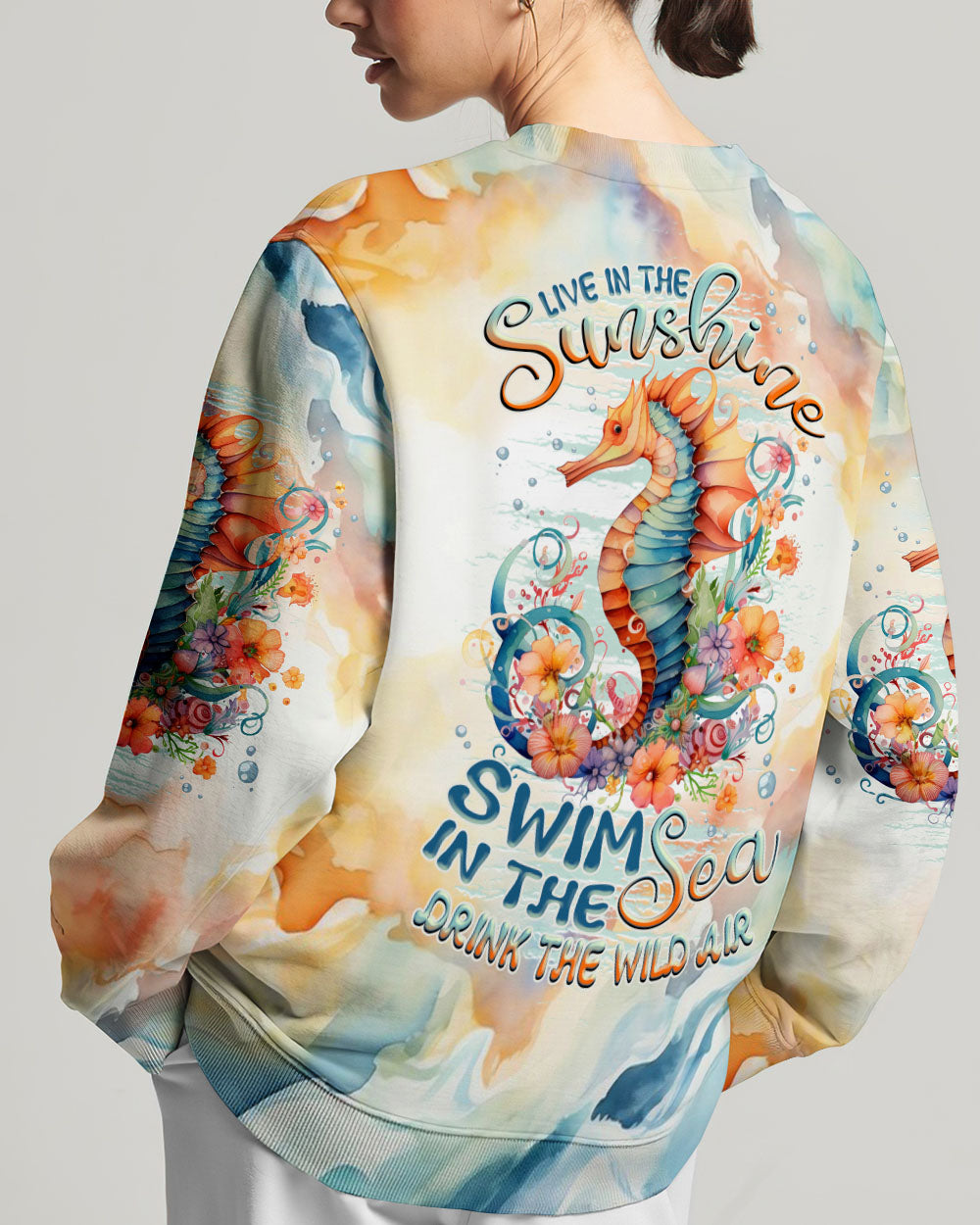 BLISSCORNERS LIVE IN THE SUNSHINE SEAHORSE ALL OVER PRINT