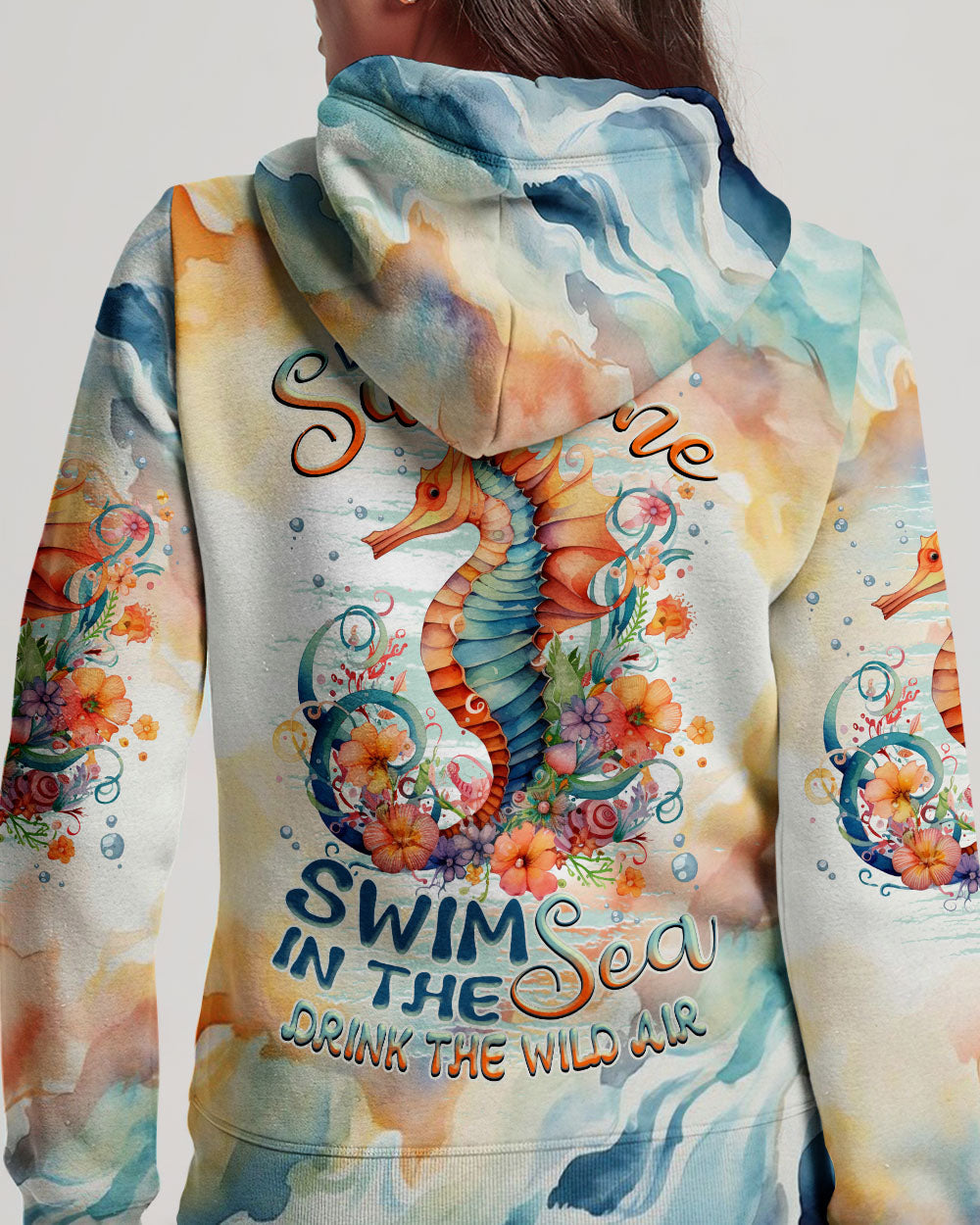 BLISSCORNERS LIVE IN THE SUNSHINE SEAHORSE ALL OVER PRINT
