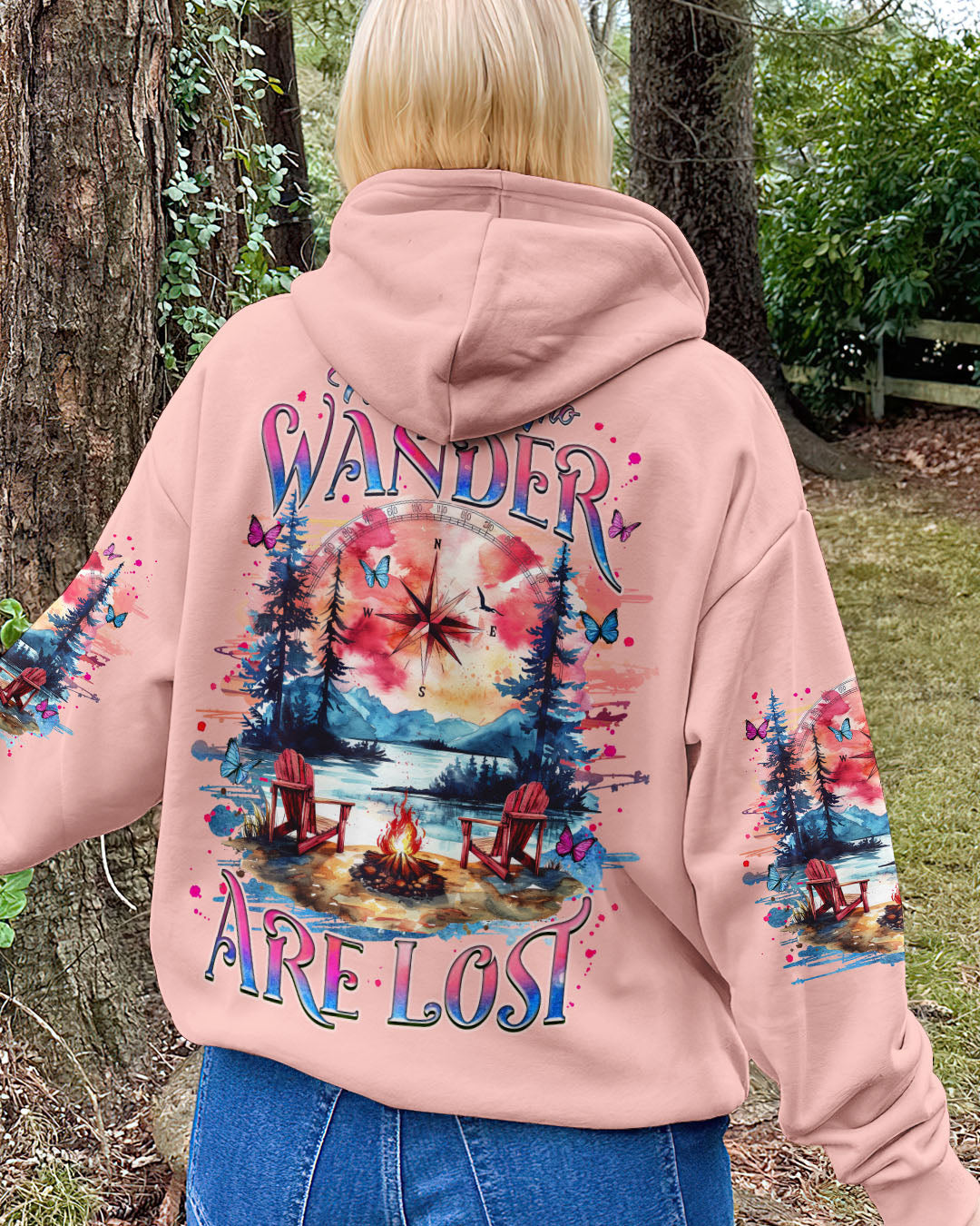 BLISSCORNERS NOT ALL WHO WANDER ARE LOST COMPASS ALL OVER PRINT