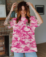 BLISSCORNERS PRETTY IN PINK HUNTING DEER ALL OVER PRINT