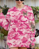 BLISSCORNERS PRETTY IN PINK HUNTING DEER ALL OVER PRINT