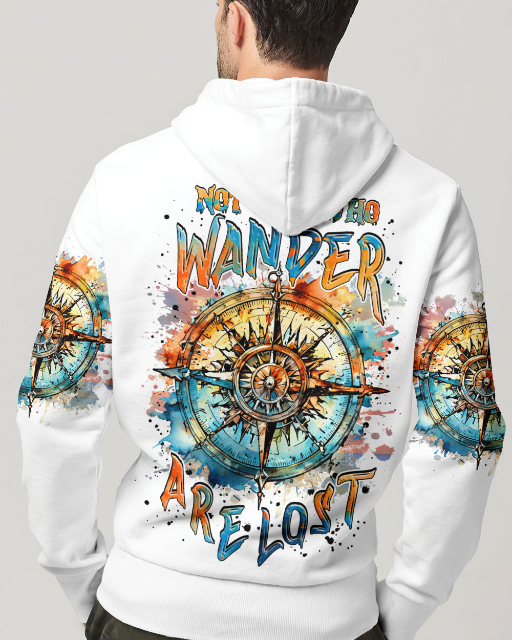 BLISSCORNERS NOT ALL WHO WANDER ARE LOST COMPASS ALL OVER PRINT