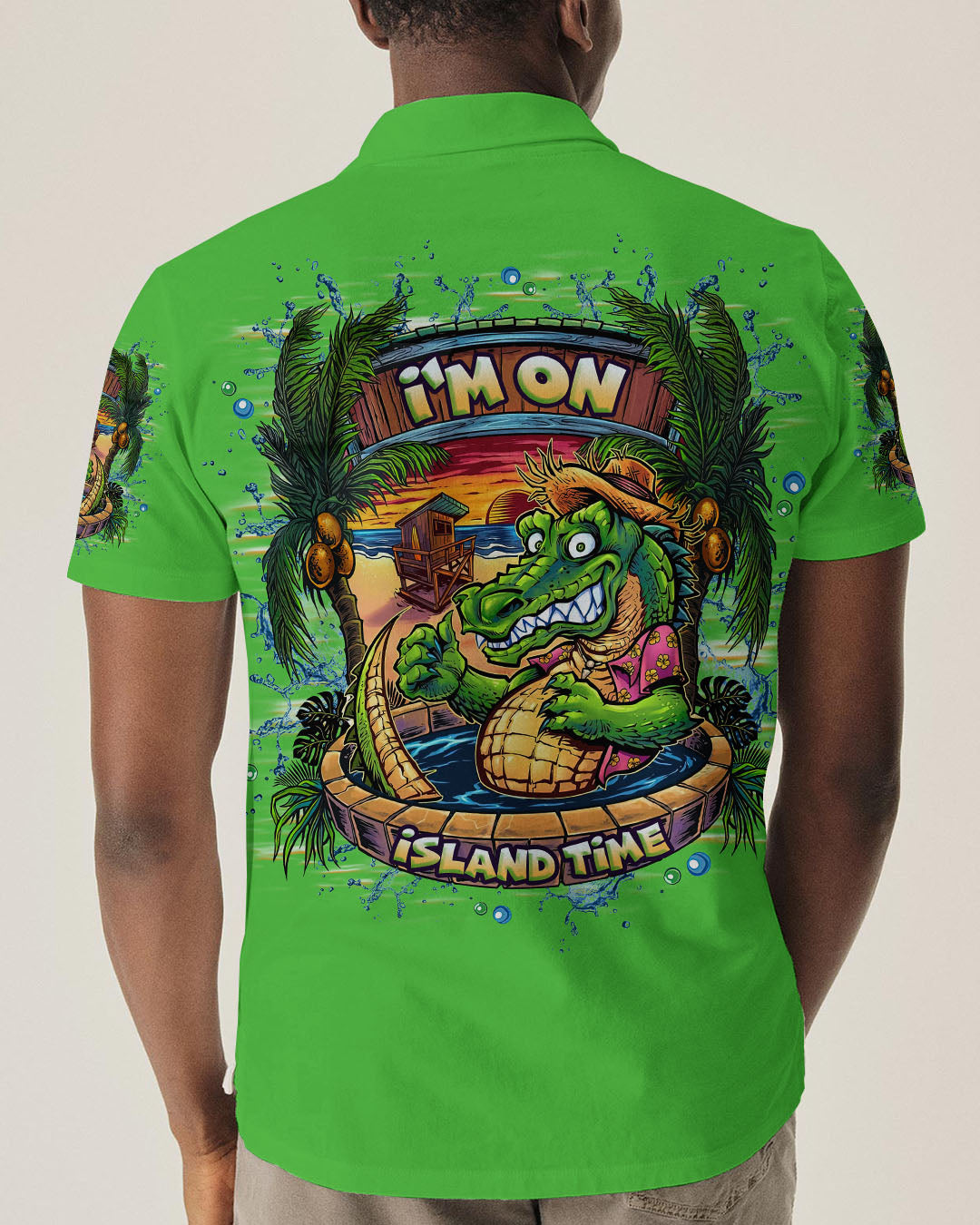 BLISSCORNERS I'M ON ISLAND TIME ALLIGATOR ALL OVER PRINT