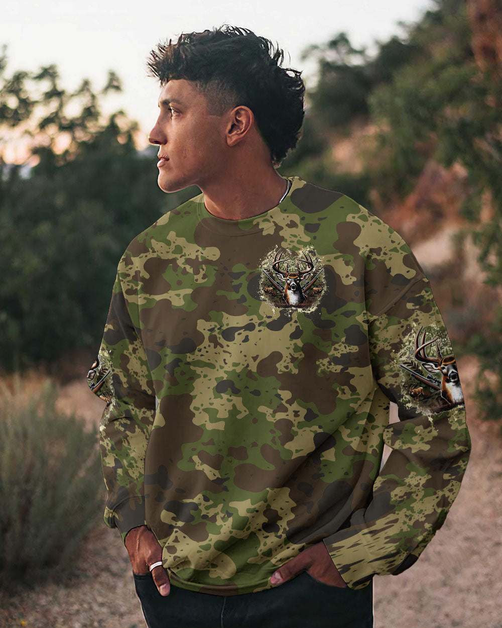 BLISSCORNERS ZERO BUCKS GIVEN HUNTING DEERALL OVER PRINT