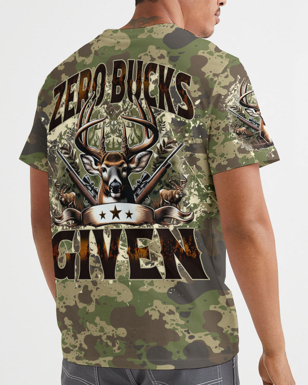 BLISSCORNERS ZERO BUCKS GIVEN HUNTING DEER  ALL OVER PRINT