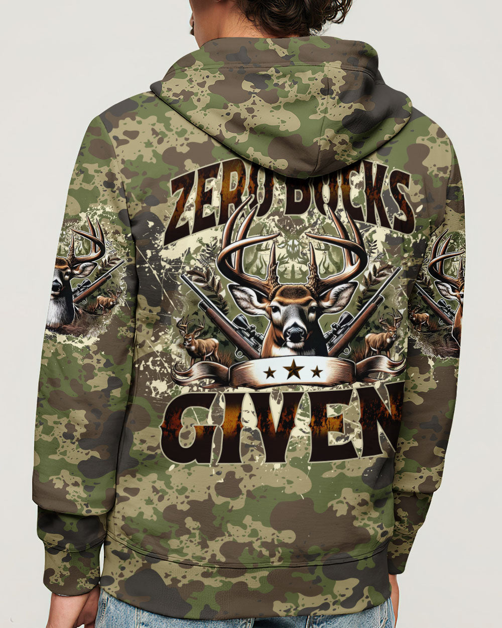 BLISSCORNERS ZERO BUCKS GIVEN HUNTING DEER  ALL OVER PRINT