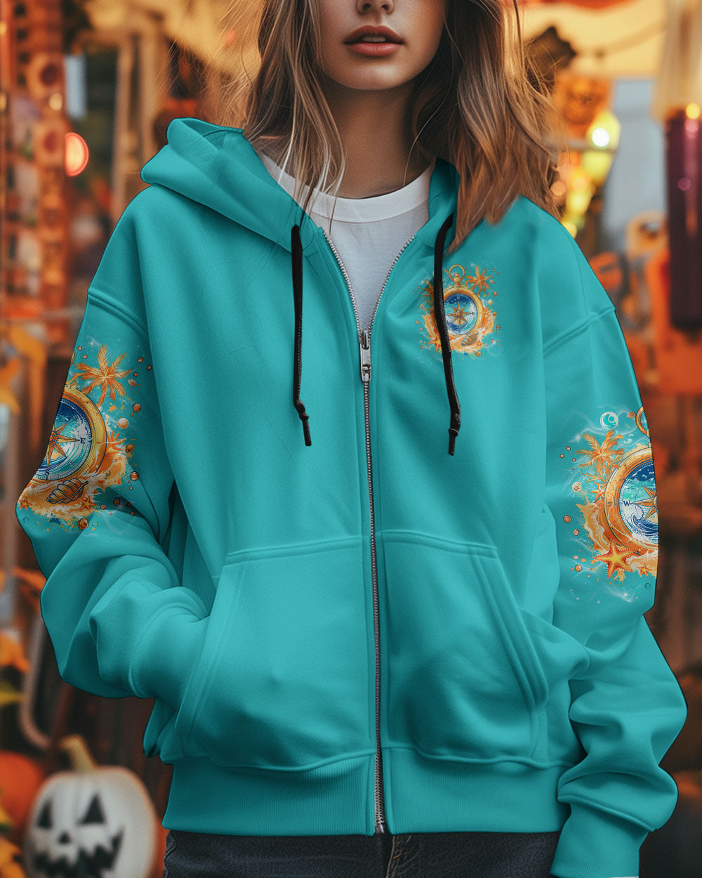 BLISSCORNERS SALTWATER HEALS EVERYTHING COMPASS ALL OVER PRINT