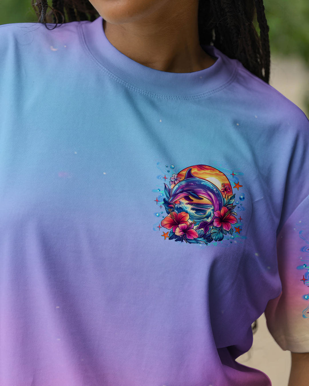 BLISSCORNERS OCEAN WISHES DOLPHIN KISSES ALL OVER PRINT