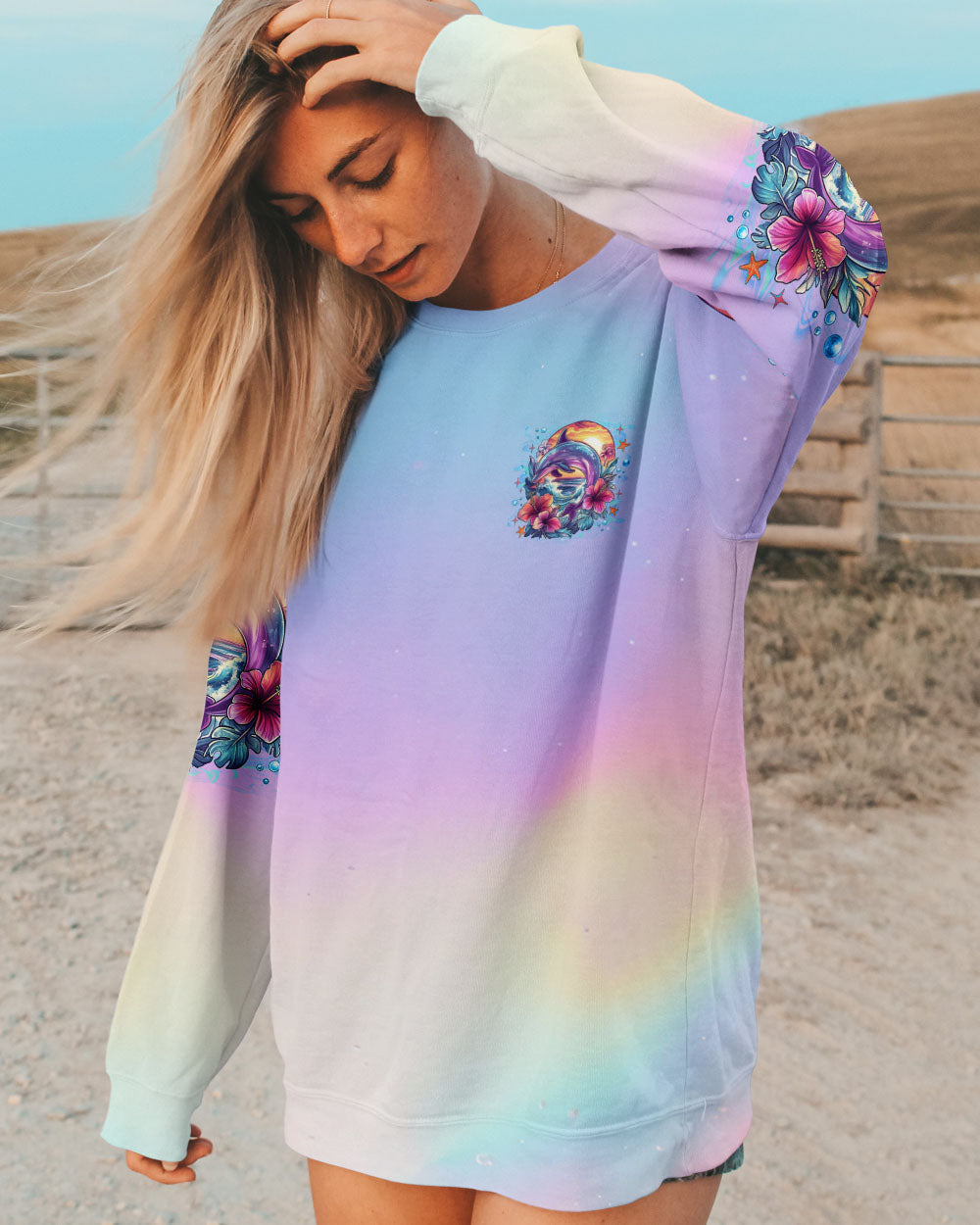 BLISSCORNERS OCEAN WISHES DOLPHIN KISSES ALL OVER PRINT