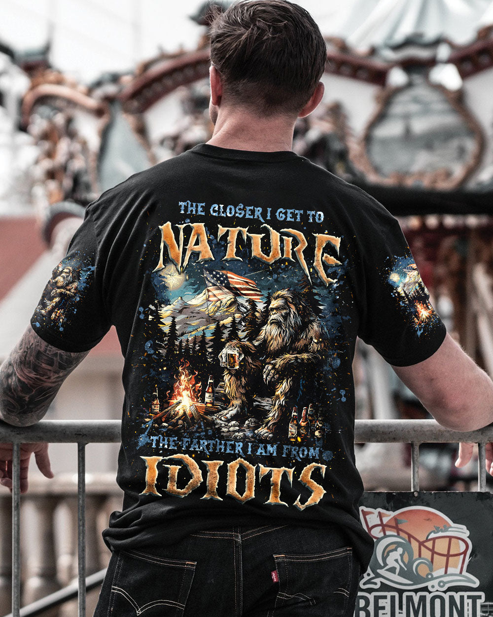 BLISSCORNERS THE CLOSER I GET TO NATURE BIGFOOT ALL OVER PRINT