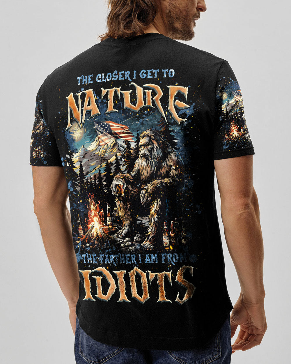 BLISSCORNERS THE CLOSER I GET TO NATURE BIGFOOT ALL OVER PRINT