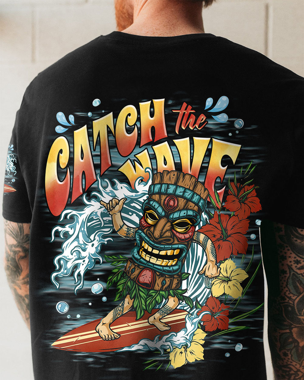 BLISSCORNERS CATCH THE WAVES TIKI ALL OVER PRINT