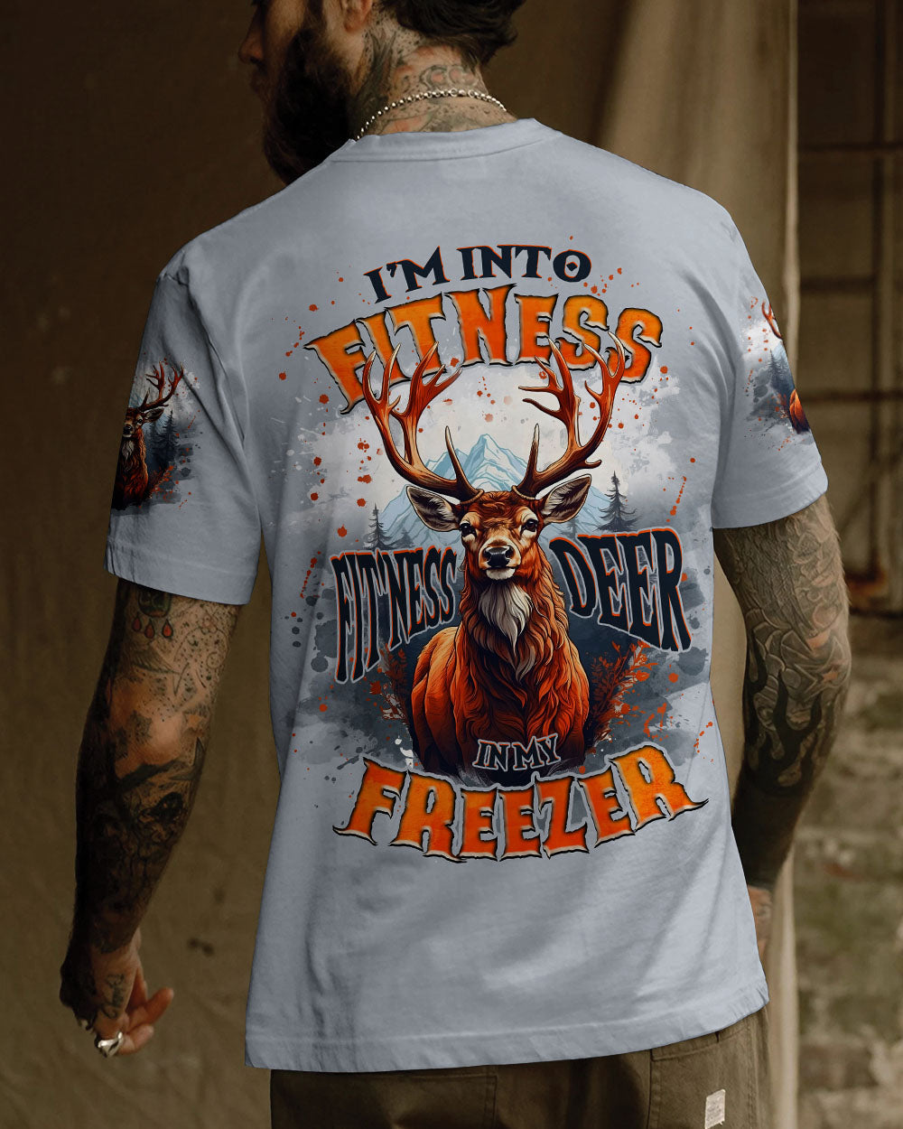 BLISSCORNERS I'M INTO FITNESS FIT'NESS DEER IN MY FREEZER ALL OVER PRINT
