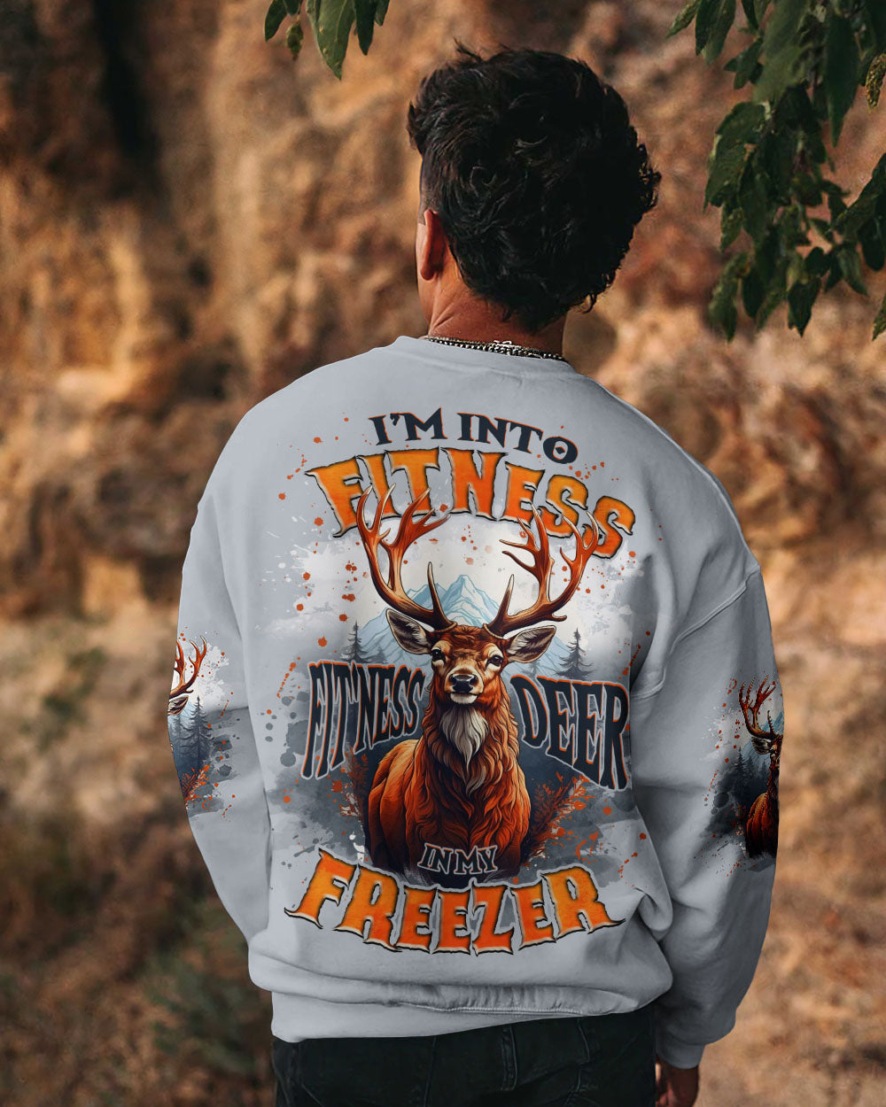 BLISSCORNERS I'M INTO FITNESS FIT'NESS DEER IN MY FREEZER ALL OVER PRINT