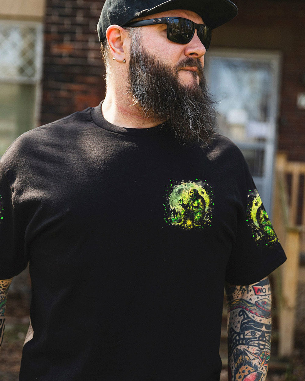 BLISSCORNERS NOT ALL WHO WANDER ARE LOST BIGFOOT COMPASS ALL OVER PRINT -  TLNZ1002253