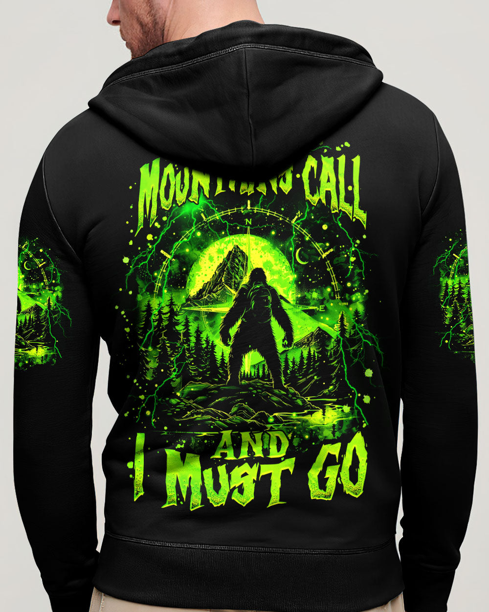 BLISSCORNERS THE MOUNTAINS CALL AND I MUST GO BIGFOOT ALL OVER PRINT