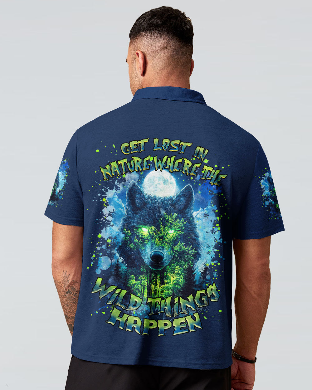 BLISSCORNERS GET LOST IN NATURE WOLF ALL OVER PRINT