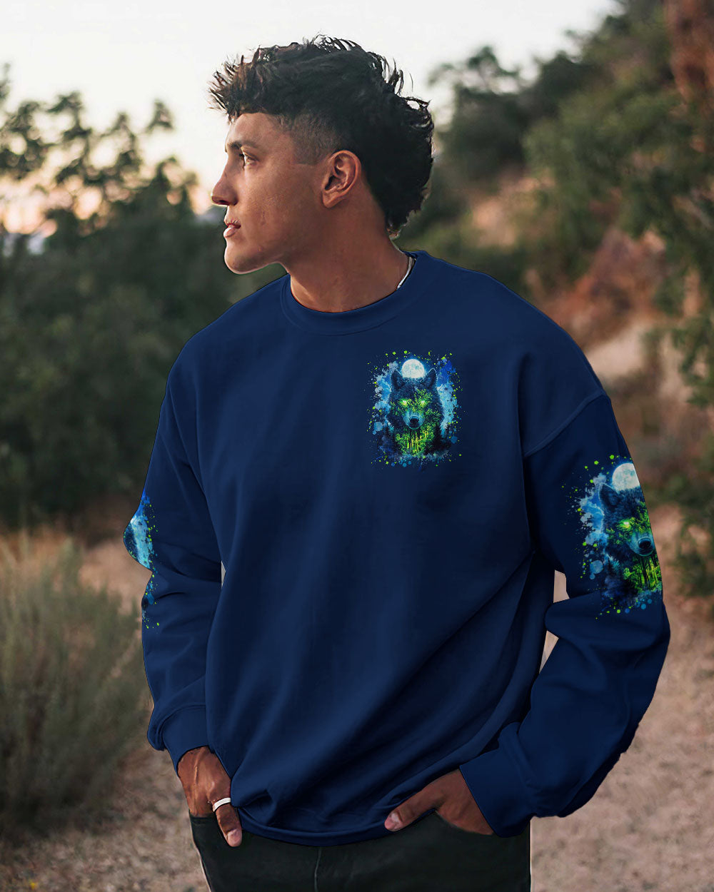 BLISSCORNERS GET LOST IN NATURE WOLF ALL OVER PRINT