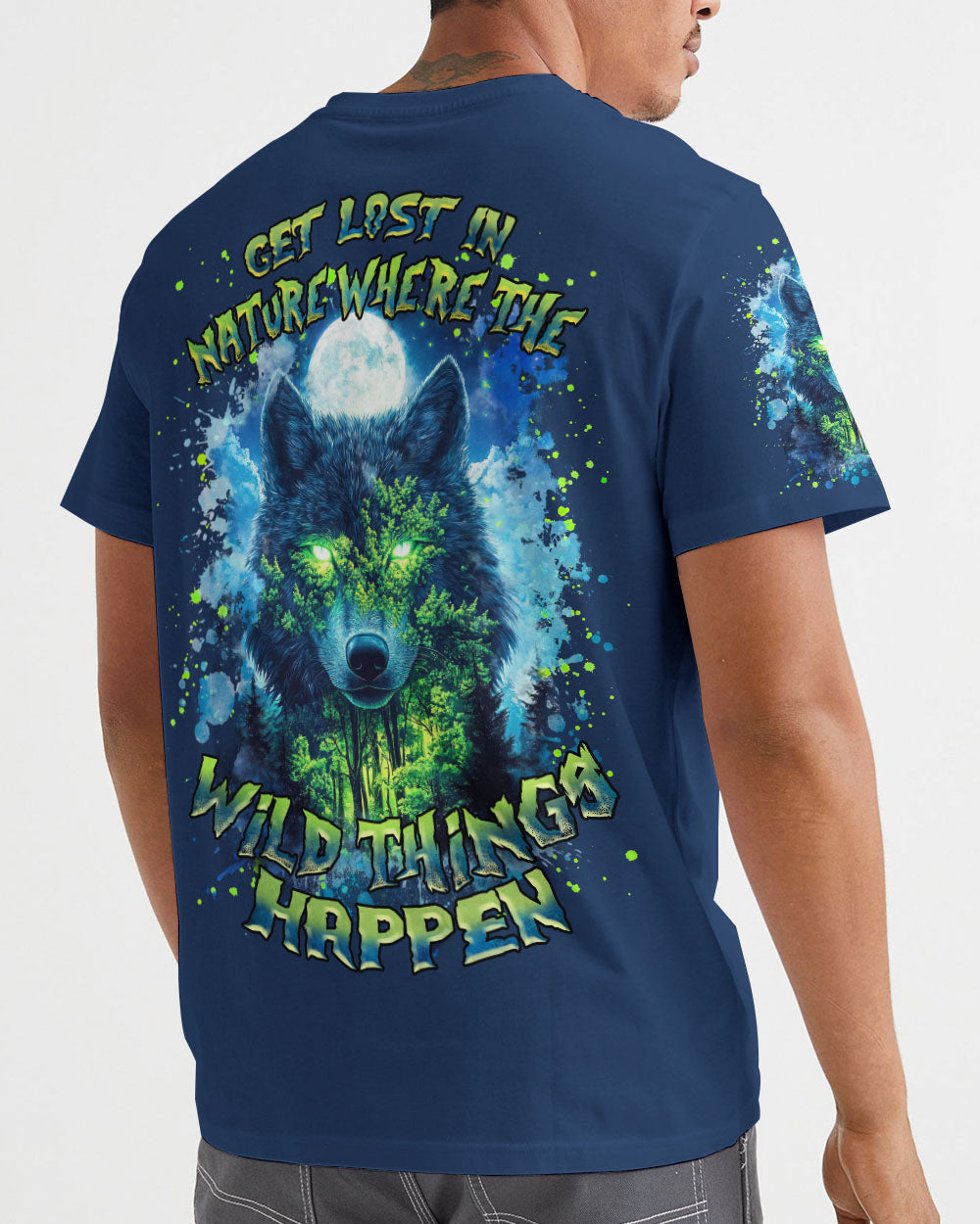 BLISSCORNERS GET LOST IN NATURE WOLF ALL OVER PRINT